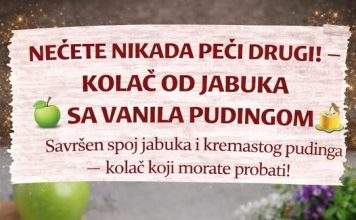 NEĆETE NIKADA PEĆI DRUGI! – KOLAČ OD JABUKA SA VANILA PUDINGOM Savršen spoj jabuka i kremastog pudinga – kolač koji morate probati! NEĆETE NIKADA PEĆI DRUGI! – KOLAČ OD JABUKA SA VANILA PUDINGOM Savršen spoj jabuka i kremastog pudinga – kolač koji morate probati! - featured image