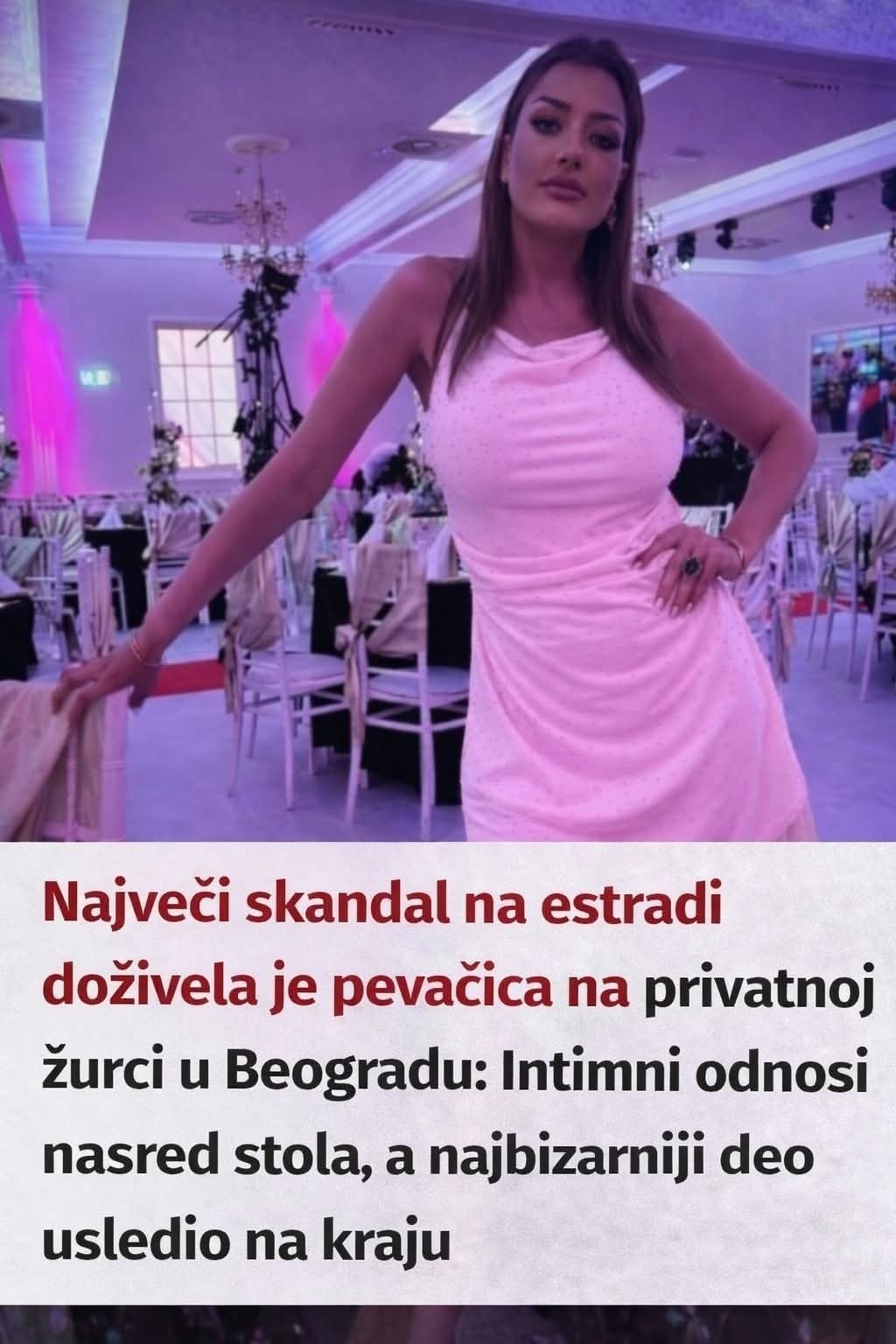 Najveći skandal na estradi doživela je pevačica na privatnoj žurci u Beogradu: Intimni odnosi nasred stola, a najbizarniji deo usledio na kraju - featured image