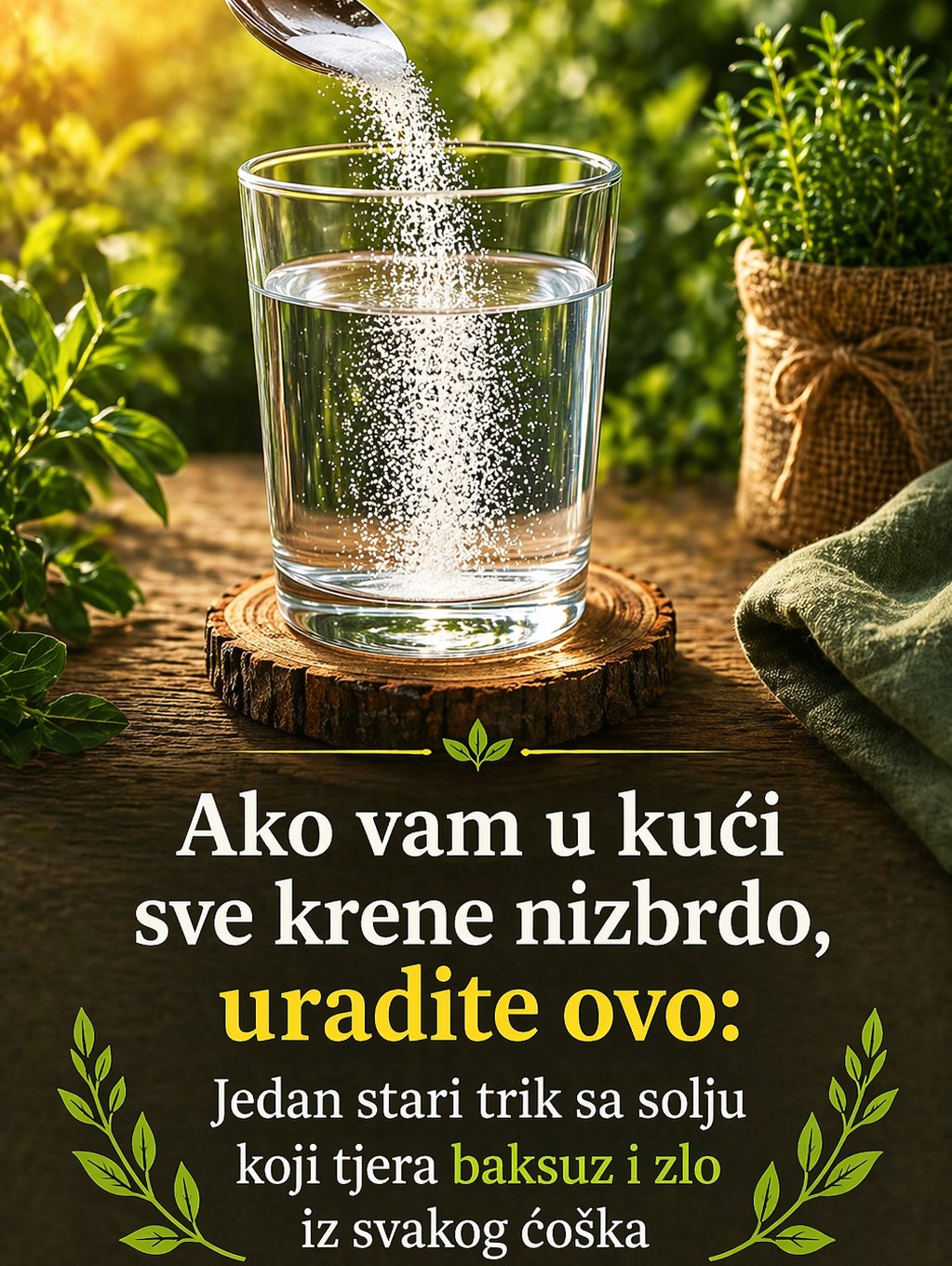 AKO vam u kući sve krene NIZBRDO – Stari trik sa SOLJU koji „TJERA BAKSUZ I ZLO IZ KUĆE“ - featured image