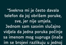 “Svekrva mi je često davala telefon da joj obrišem poruke, sve, jer nije umjela…” “Svekrva mi je često davala telefon da joj obrišem poruke, sve, jer nije umjela…” - featured image