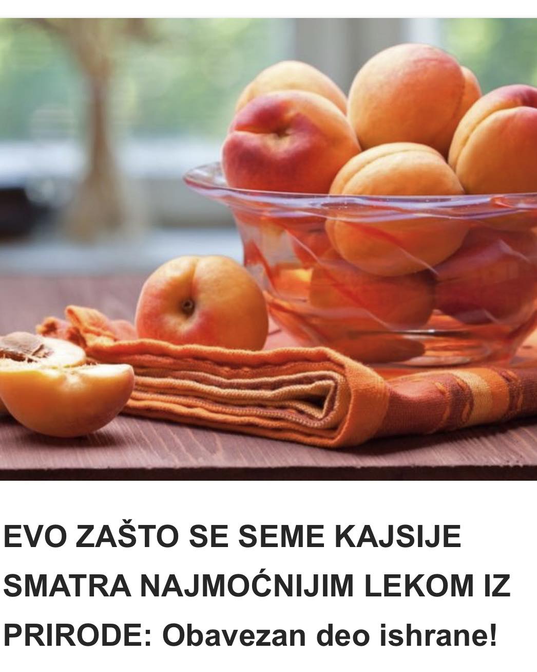 EVO ZAŠTO SE SEME KAJSIJE SMATRA NAJMOĆNIJIM LEKOM IZ PRIRODE: Obavezan deo ishrane! - featured image