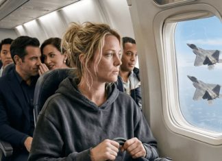 Smejali su se ženi u 22C — dok se dva lovca nisu poravnala sa njenim prozorom, a pilot izgovorio njeno ime tako da je ceo avion zaboravio kako se diše Smejali su se ženi u 22C — dok se dva lovca nisu poravnala sa njenim prozorom, a pilot izgovorio njeno ime tako da je ceo avion zaboravio kako se diše - featured image