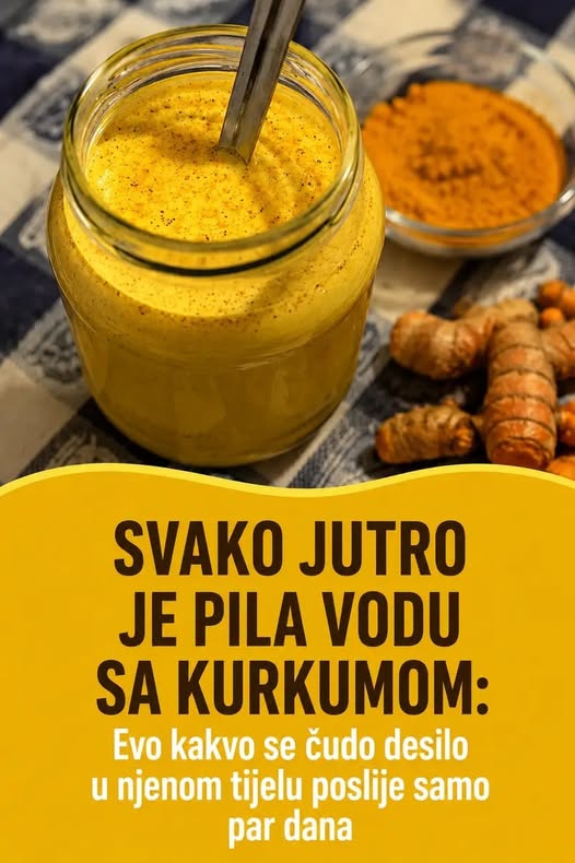 SVAKO JUTRO JE PILA VODU SA KURKUMOM: Evo kakvo se čudo desilo u njenom tijelu poslije samo par dana - featured image