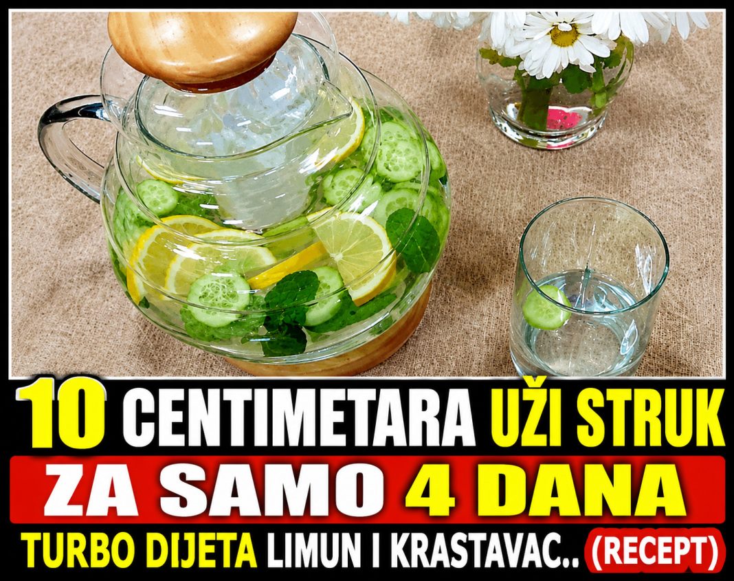 10 centimetara uži struk za samo 4 dana! Potreban je samo limun i krastavac..(RECEPT) - featured image