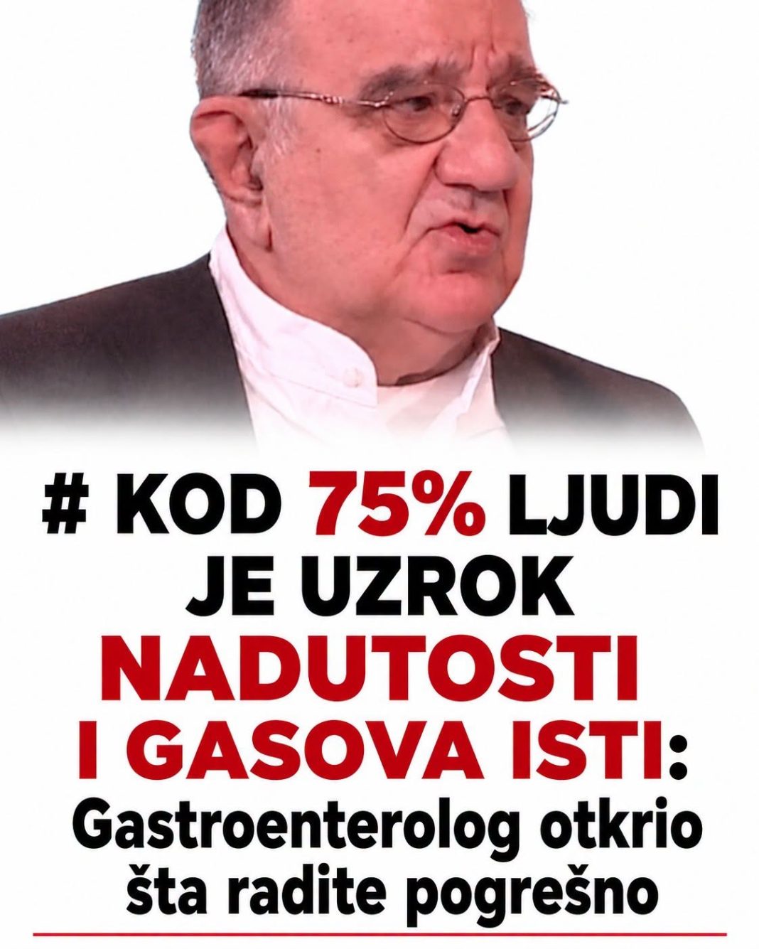 KOD 75% LJUDI JE UZROK NADUTOSTI I GASOVA ISTI: Gastroenterolog otkrio šta radite pogrešno - featured image