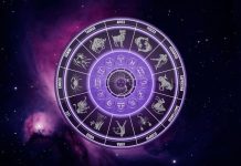 You Were Right All Along — The Truth About Someone Is Finally Coming to Light Glowing purple zodiac wheel with astrological symbols surrounded by dark cosmic energy and celestial light
