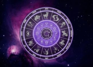 You Were Right All Along — The Truth About Someone Is Finally Coming to Light Glowing purple zodiac wheel with astrological symbols surrounded by dark cosmic energy and celestial light
