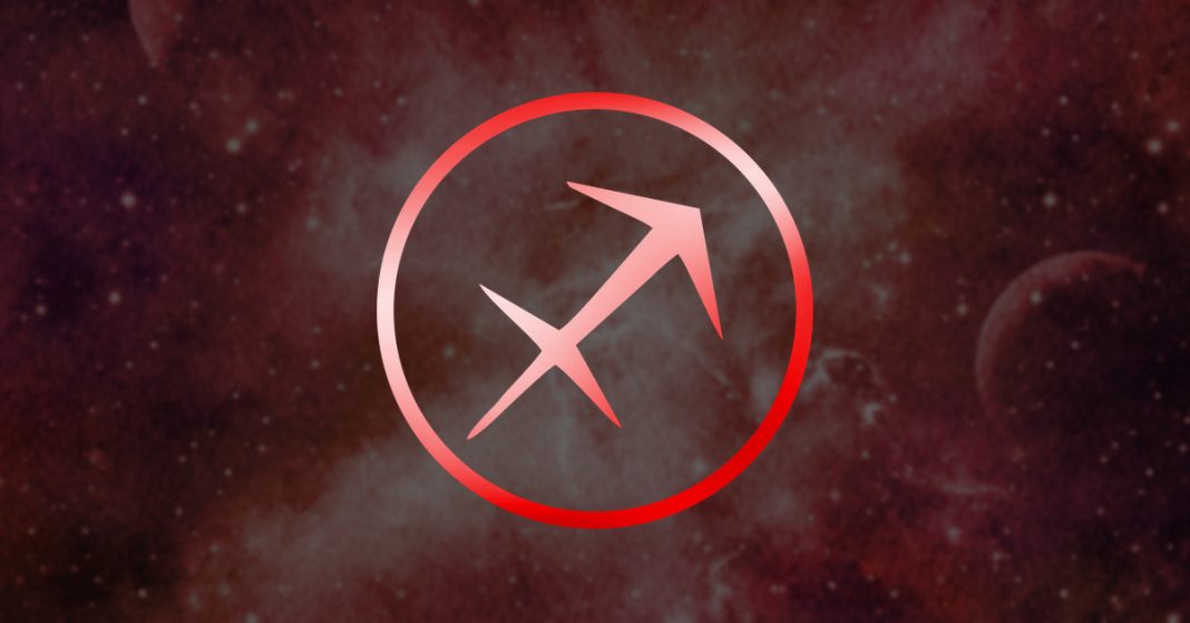 Sagittarius zodiac sign and three tarot cards revealing love, money, and destiny